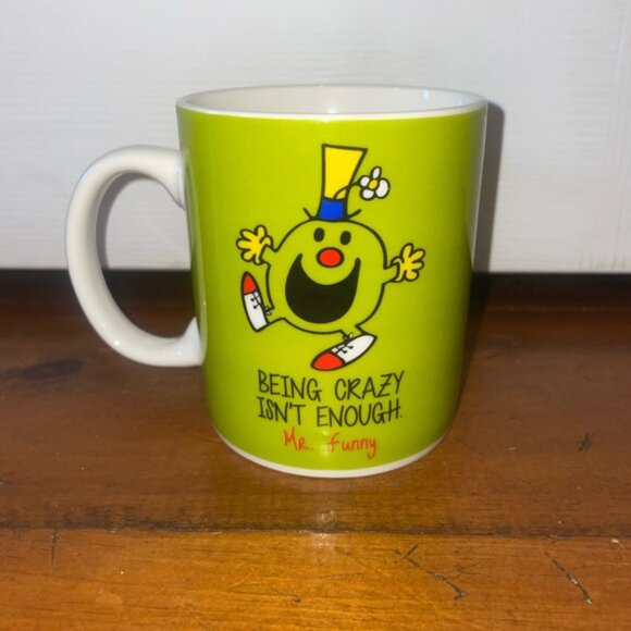 Mr Men Mr Funny Being Crazy Isn’t Enough Green Mug - Picture 3 of 7